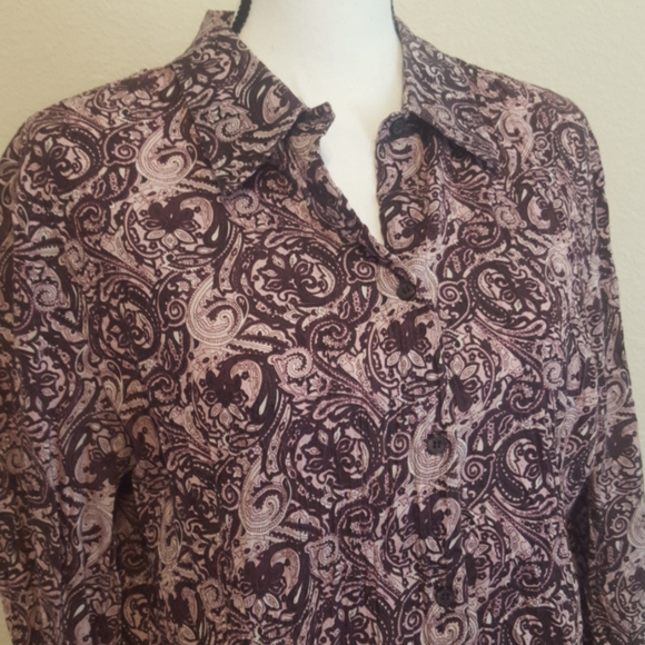 Purple Dressy Long Sleeve Shirt XLg - Picture 2 of 4